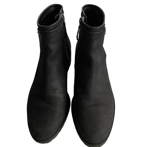Caslon Black Genuine Leather Ankle Booties Water Resistant Sz 6.5 - Picture 5 of 9